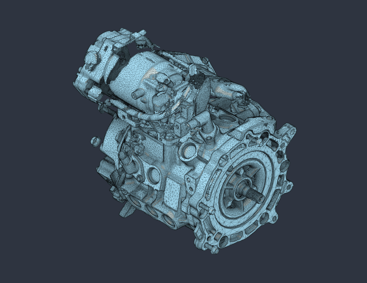 EM61 Nissan Leaf Traction Motor 3D Scan